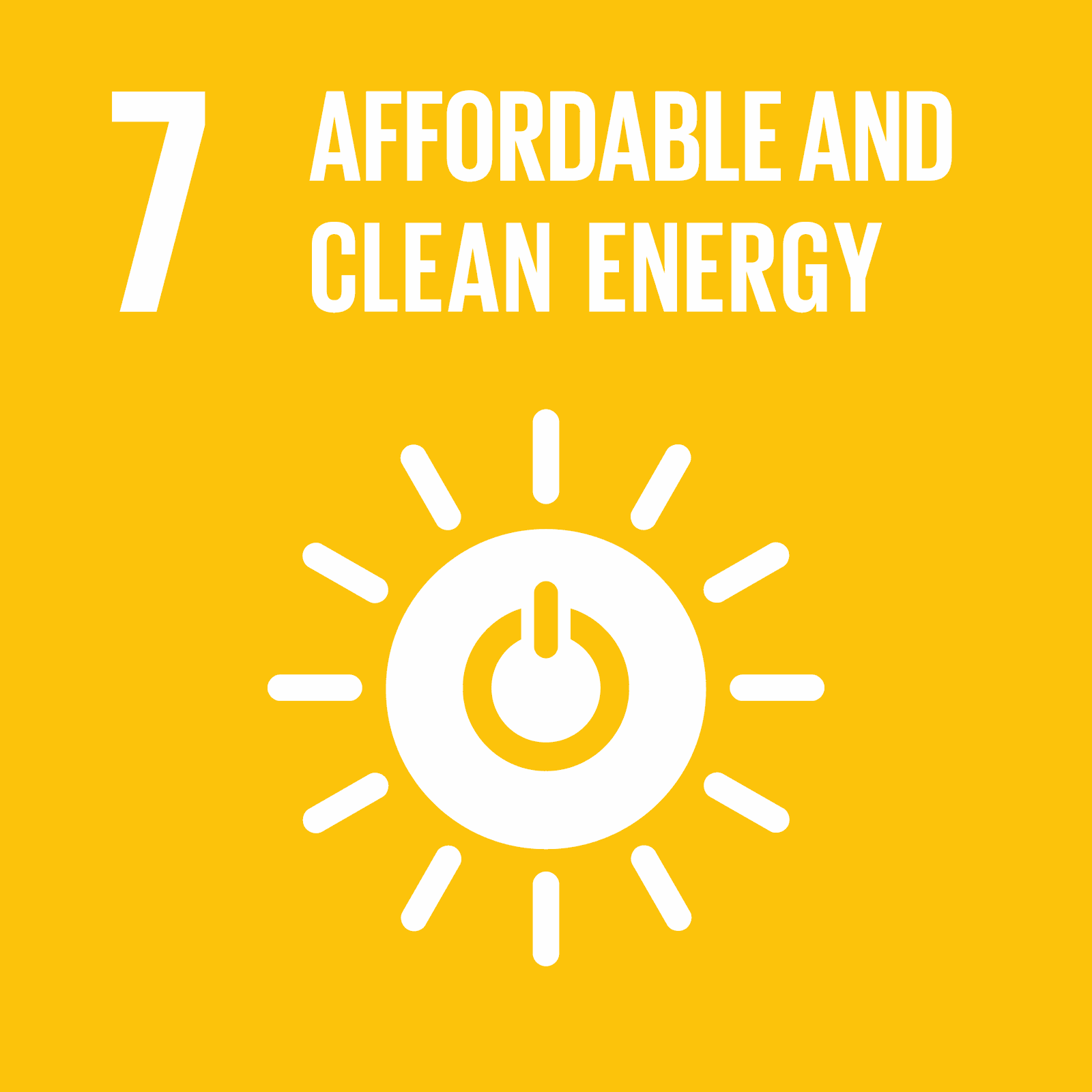 UN Global Goal 7: Affordable and clean energy