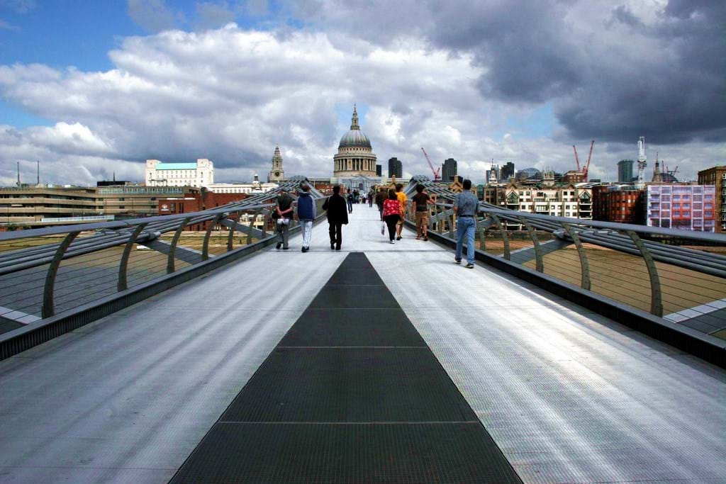 The Millennium Bridge in London, for which Alumeco supplied 1,700 bridge profiles – all numbered using a unique system to allow the profiles to be assembled on site.