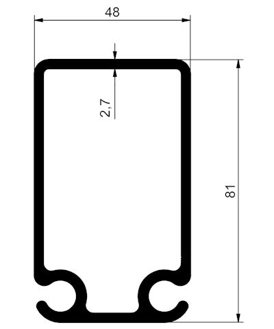 ASP2 P03784-1 nature 6250mm 2 spor - 6250 mm